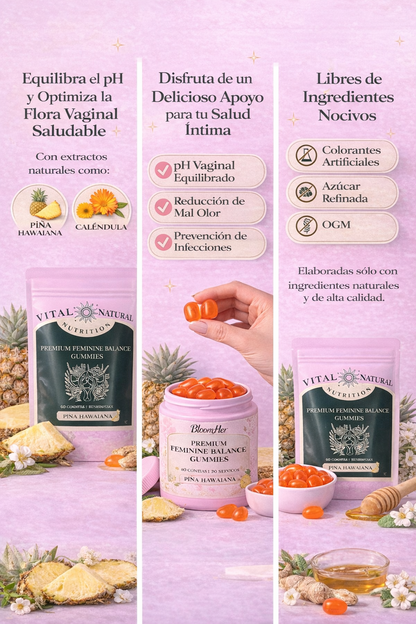 Gomitas para el equlíbrio femenino ph (60 gominolas) Tu Bienestar al Completo