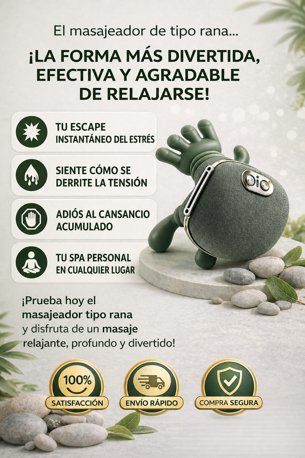 Masajeador biónico térmico para cuello y espalda – portátil e inalámbrico