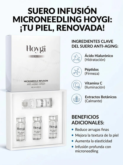 SET SÉRUM ANTIEDAD CON MICROAGUJAS 3X10ML. HOYGI