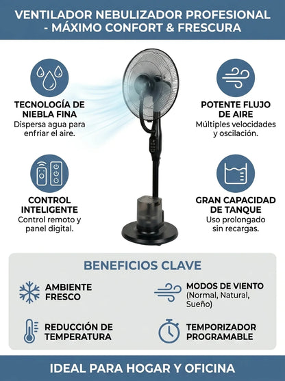 Ventilador de Pie Nebulizador con Mando a Distancia Sprair InnovaGoods