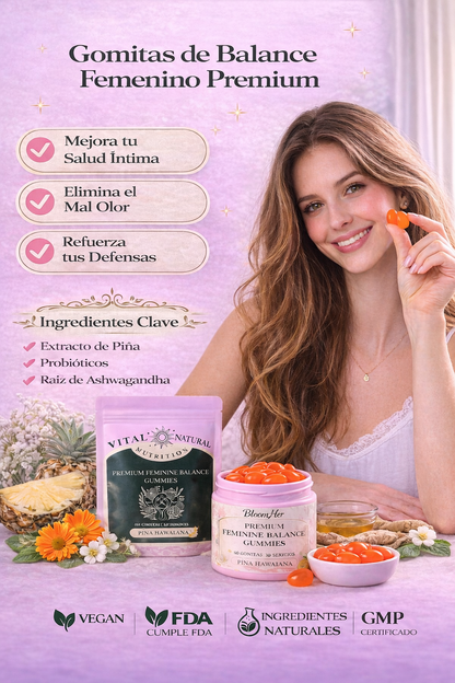 Gomitas para el equlíbrio femenino ph (60 gominolas) Tu Bienestar al Completo