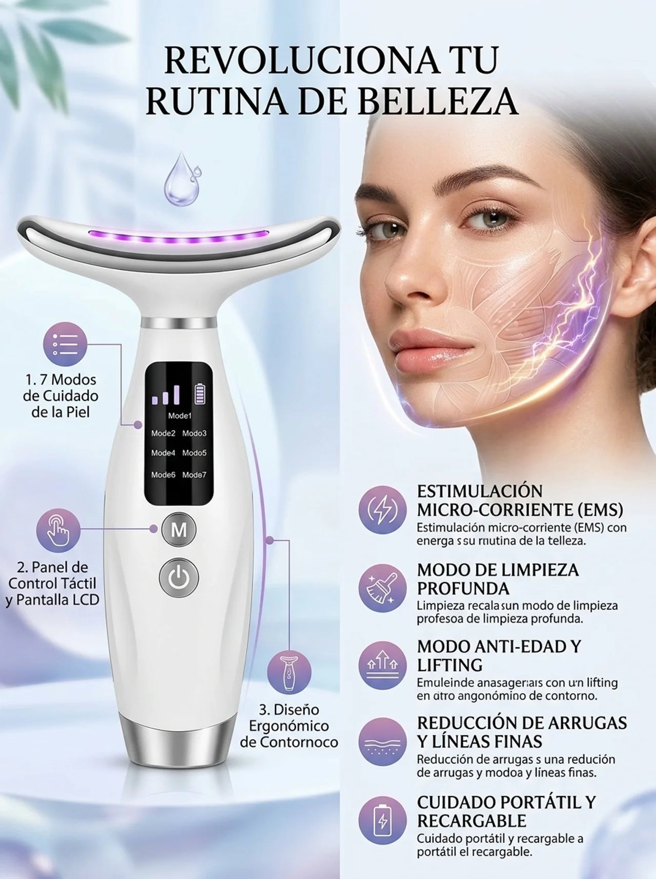 Masajeador Facial Antiarrugas Lifting