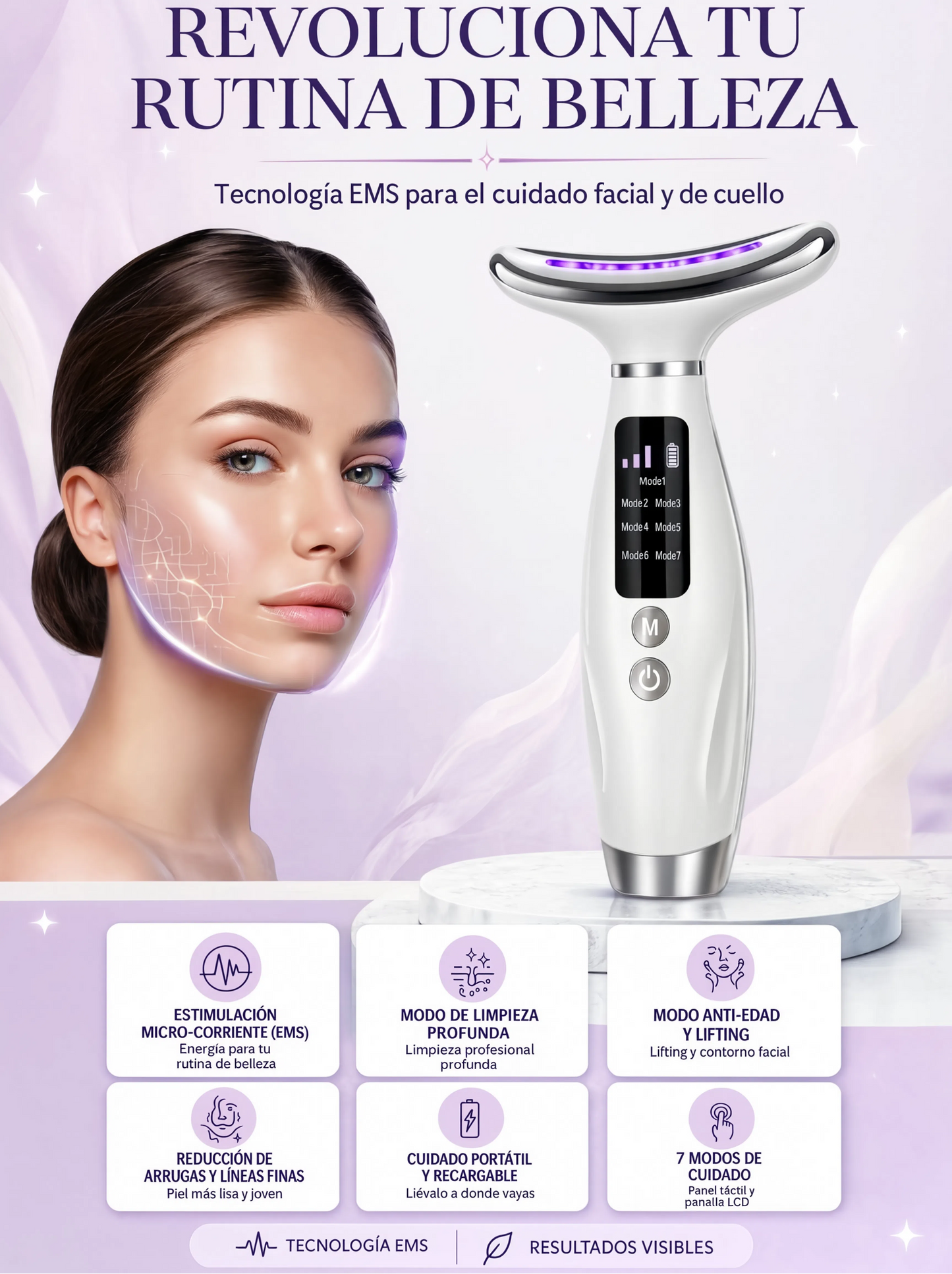 Masajeador Facial Antiarrugas Lifting