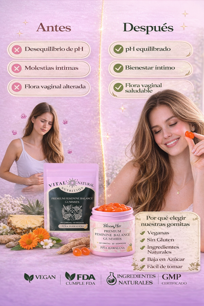 Gomitas para el equlíbrio femenino ph (60 gominolas) Tu Bienestar al Completo