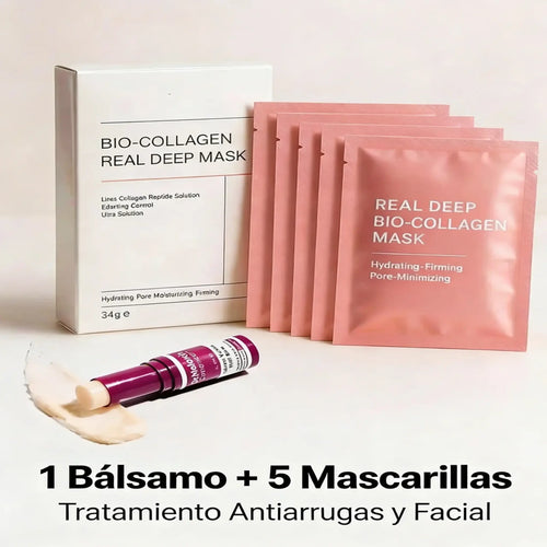 KIT DE COLAGENO (Balsamo Colágeno + 5 Mascarillas Biocolágeno)
